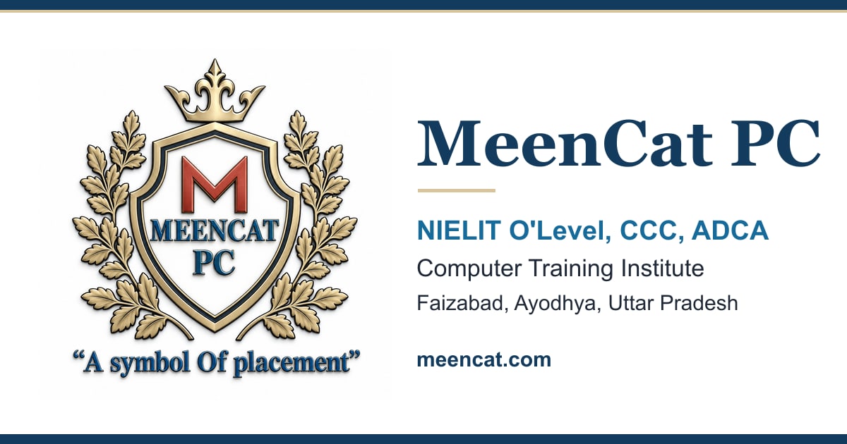 NIELIT O'Level Course in Ayodhya, Faizabad | MeenCat PC
